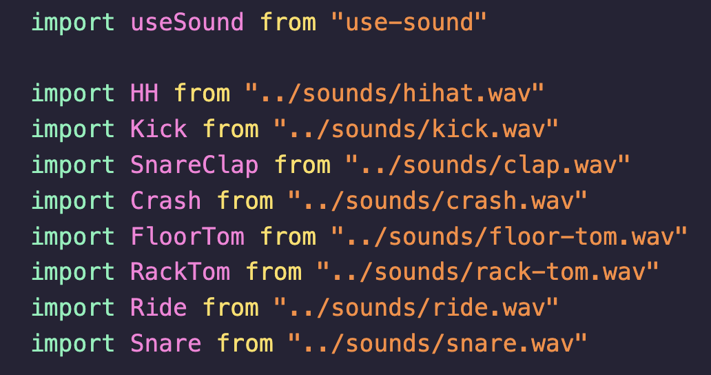 imports for useSound