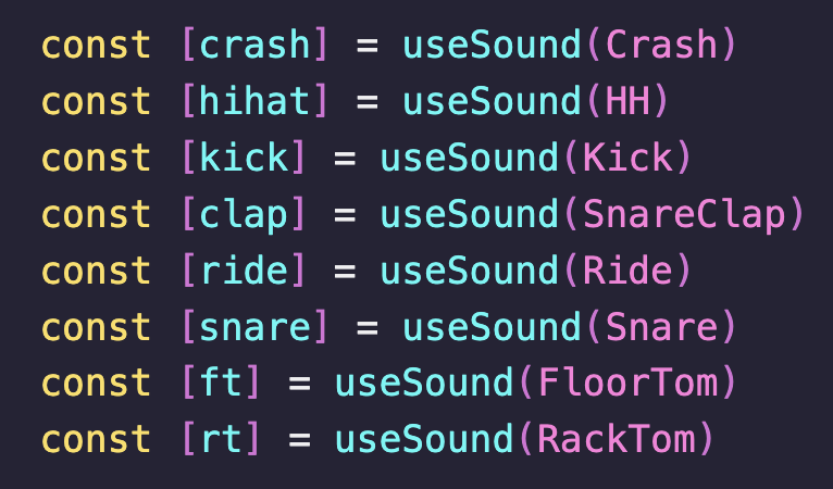 variables for useSound